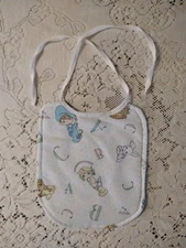 Handmade Vintage Precious Moments Fabric Washable Drool Bib Baby Kids