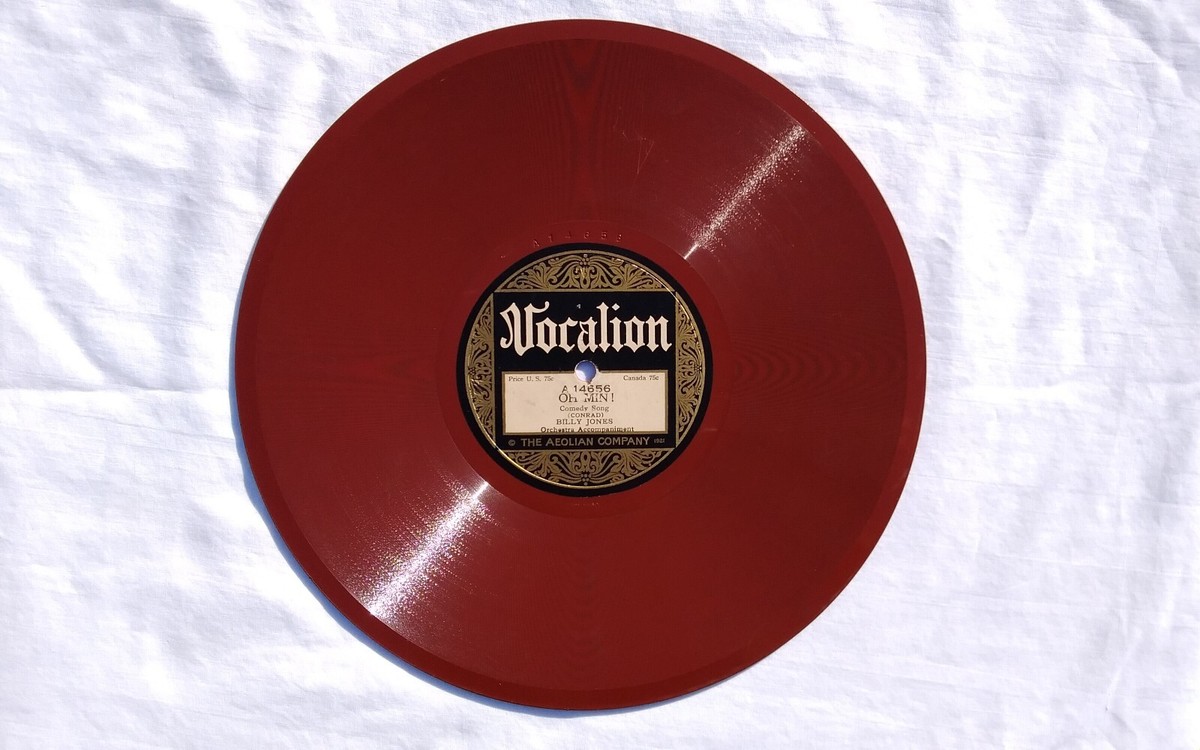 Billy Jones 78rpm Single 10-inch Vocalion Records #14656 Oh Min