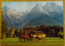 Postcard Garmisch-Partenkirchen, romantic stagecoaches 1977 (57B-24-4A)