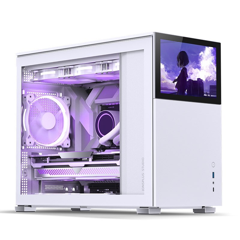 6970620552507 Jonsbo D31 Screen Micro-ATX Case, Tempered Glass - white