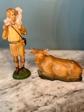 Vtg ART Plastics Nativity Cow Animal Shepard Pieces Celluloid Hard Plastic