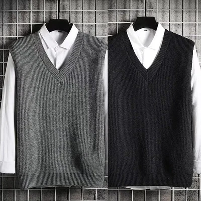 lockere Herrenweste bequem ärmellos Pullover für den Heimgebrauch - Bild 1 von 4