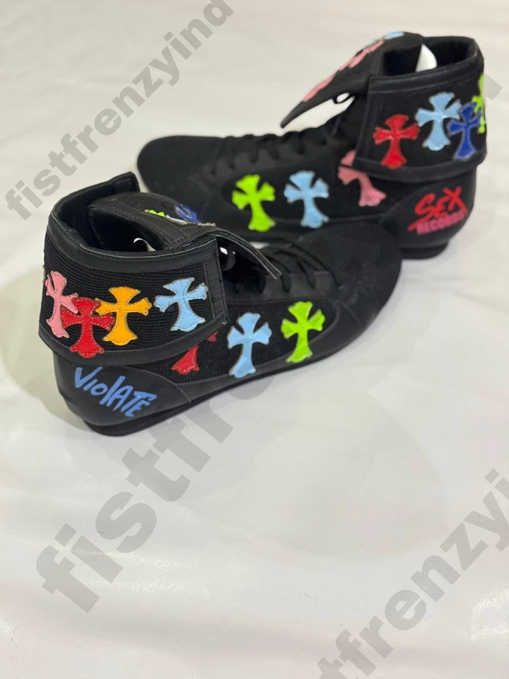 Zapatos de Boxeo Corazón Cromo Hechos a Medida Talla 7 8 9 10 11 12 Color Negro Foto 2 de 4