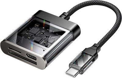 3-in-1 USB C SD Kartenleser 5Gbps, JSAUX Micro SD Card Reader typ C, Plug & Play