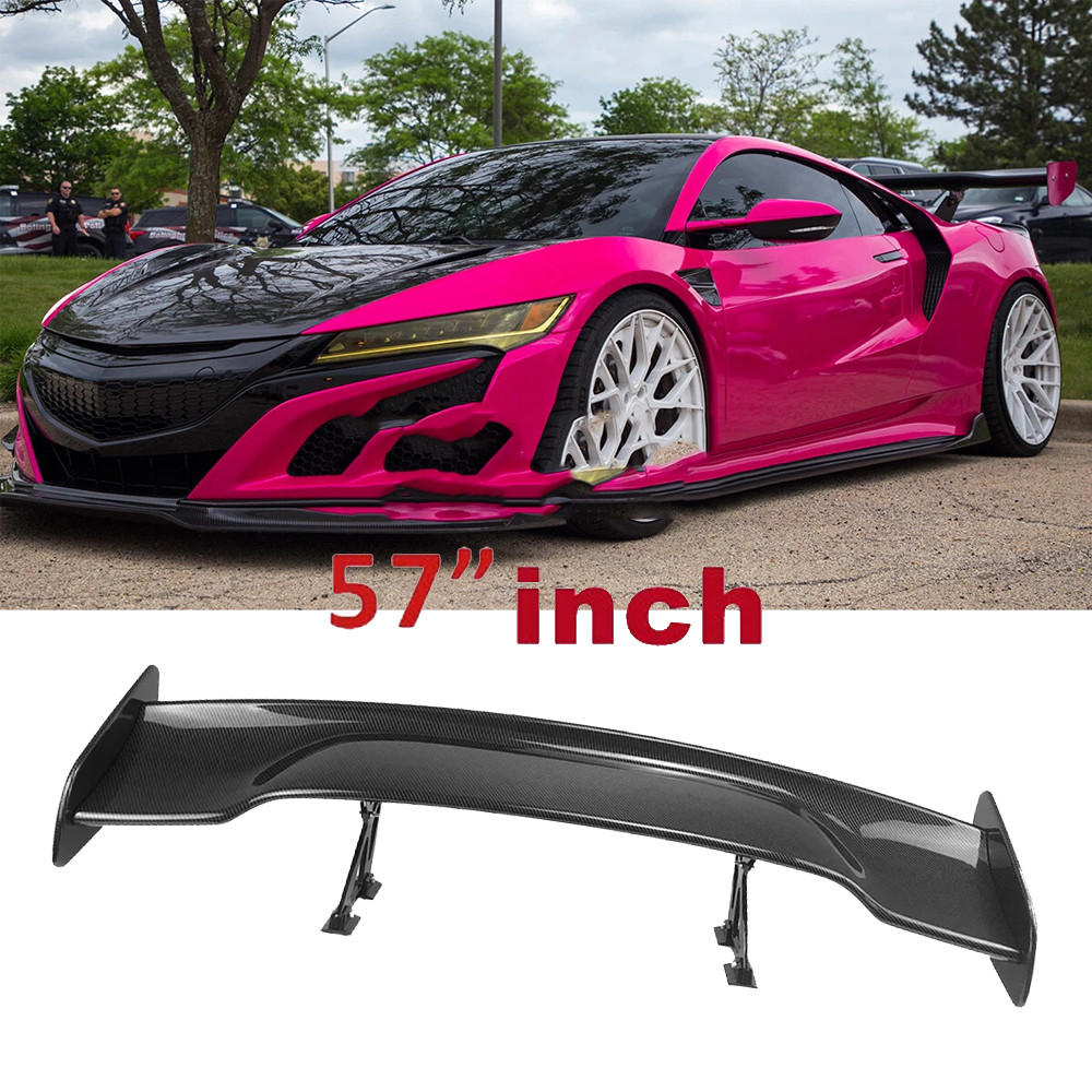 Rear Trunk Spoiler Lip Wing Carbon Fiber Look Upper For Acura NSX Coupe Matte