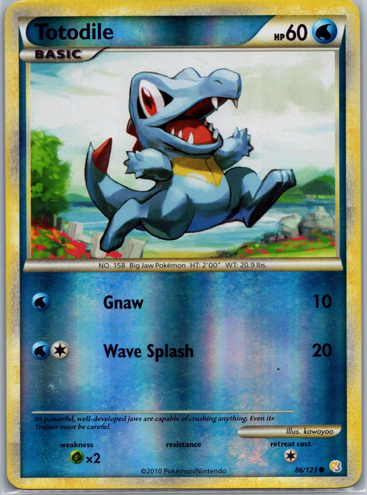 Totodile HeartGold SoulSilver 86/123 Holo LP