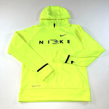 Nike Dri Fit 3 Brand Hooded Sweatshirt Boy's Youth Size Medium 10-12 Years EUC