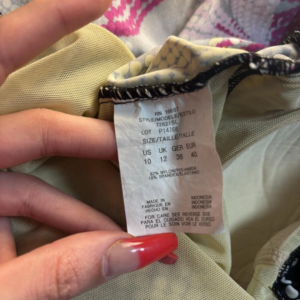 Camiseta Tankini Floral Y2K/VNTG Talla Mujer EE. UU. 10 Foto 3 de 4