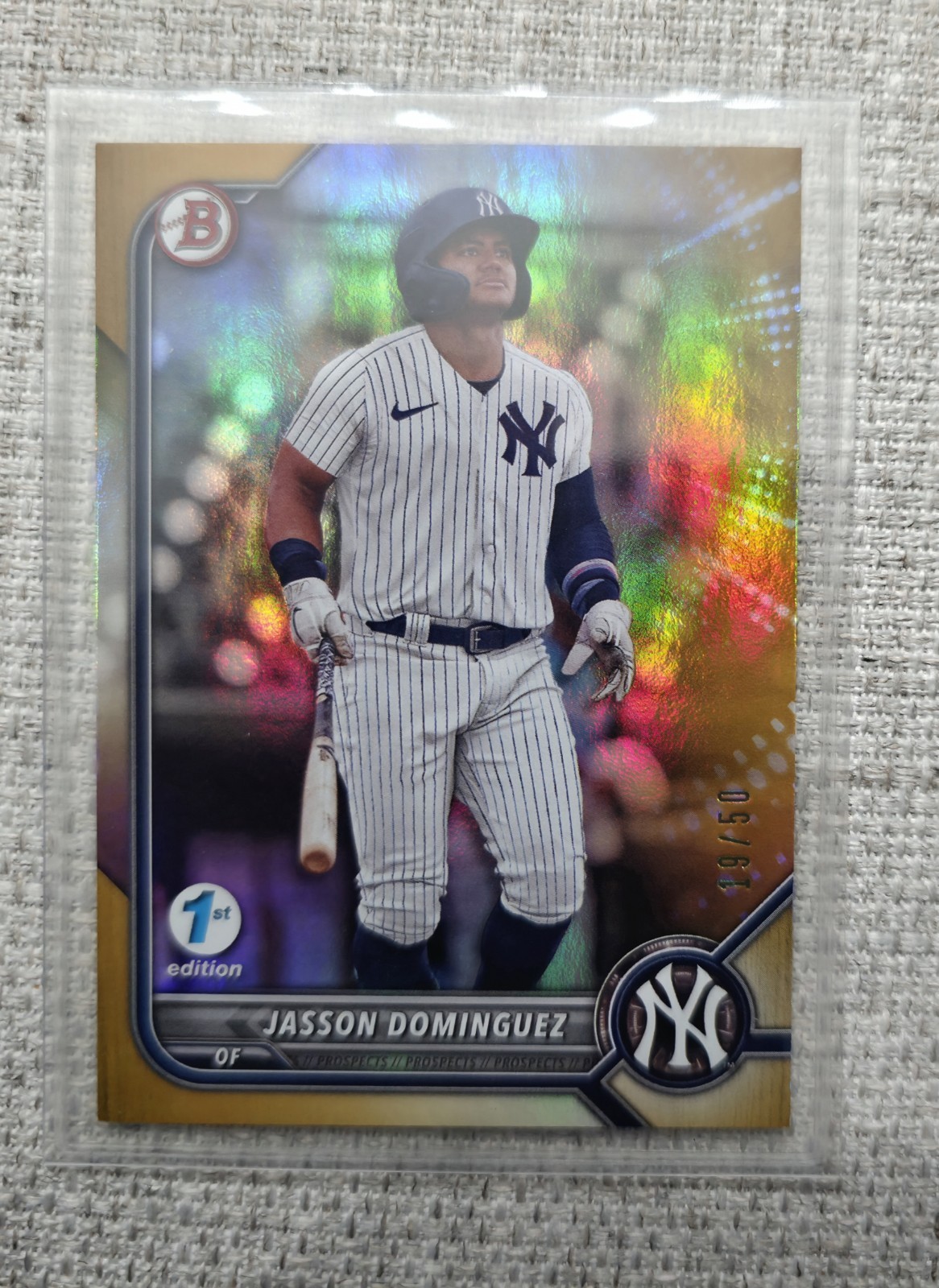 2022 Bowman Draft - Jasson Dominguez #BD-75 Gold /50 (RC)