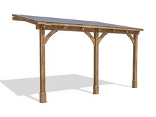 Lean To Gazebo 4x3m Wooden Patio Garden Shelter Shingles Leviathan Dunster House