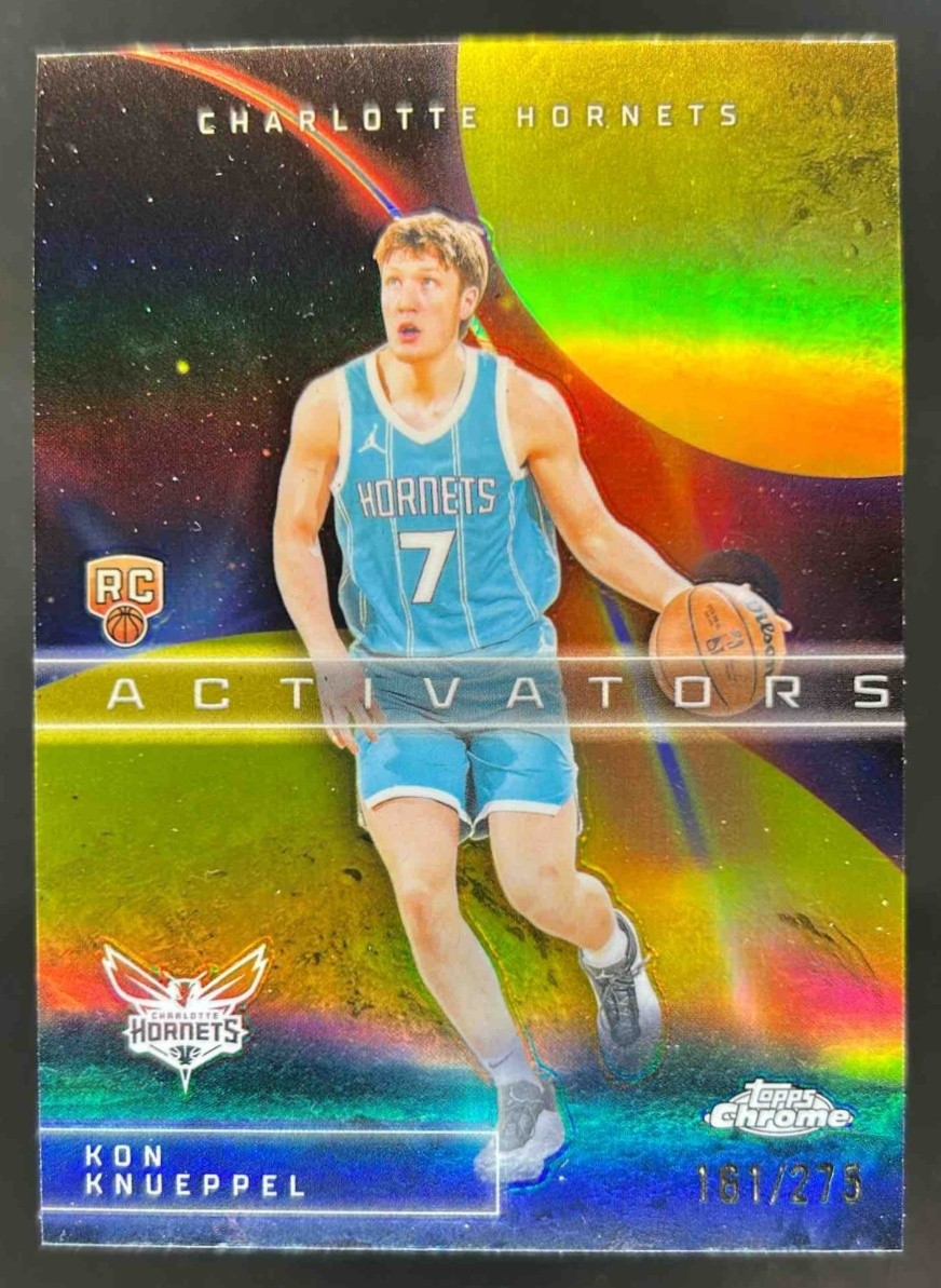 2025-26 Topps Chrome Kon Knueppel Activators RC Yellow Refractor #151/275