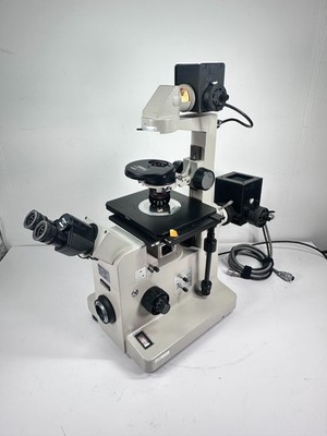 Nikon Diaphot Phase Contrast Inverted Microscope with Objectives and Illuminator