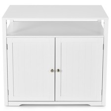 Petsjoy Cat Wooden Washroom Litter Box Enclosure Hidden Cat w/ Storage Layer