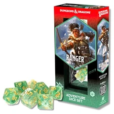 SDZ200223 Sirius Dice Dungeons & Dragons Adventure Dice: Ranger (White / Green)