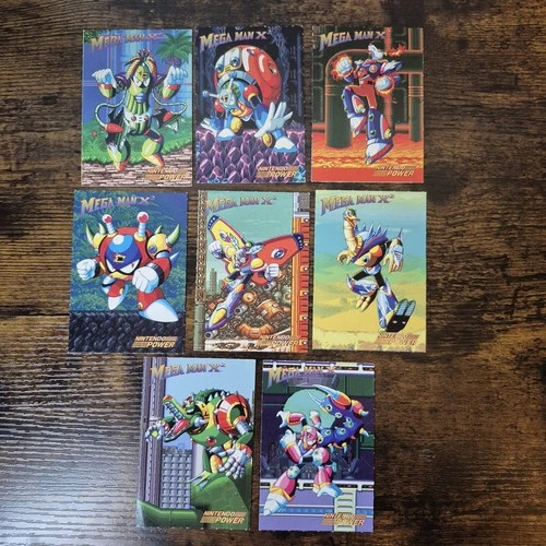 (8) Mega Man X2 Vintage 1994 Nintendo Power Cards Complete Set Of 8 Orig. Owner