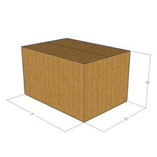 50 17x12x10 Kraft Brown Corrugated Shipping Boxes 32 ECT Single-Wall New