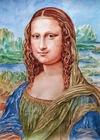 11,69 × 16,53" ~Mona Lisa close-up~ watercolor SIGNED/DATED