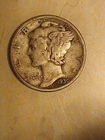 1930 P Mercury Dime Good worn cond , actual coin in photo, almost full xf