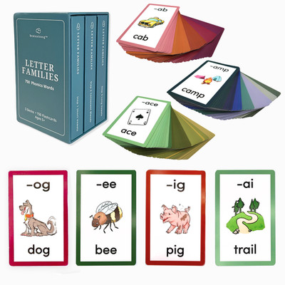 Phonics Flashcards - Brainstrong Letter Families Box Set - Ages 5-7