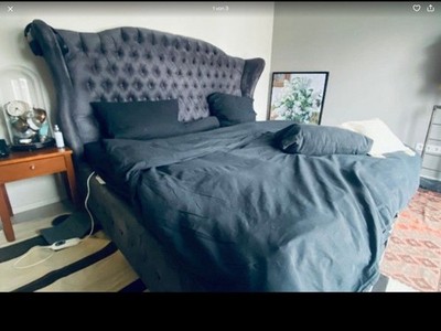 79430 Kare Design City Spirit Bett 200 cm Dark Grey