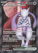 Pokemon Team Rocket's Mewtwo ex 213/182 Ultra Rare Destined Rivals Holo NM