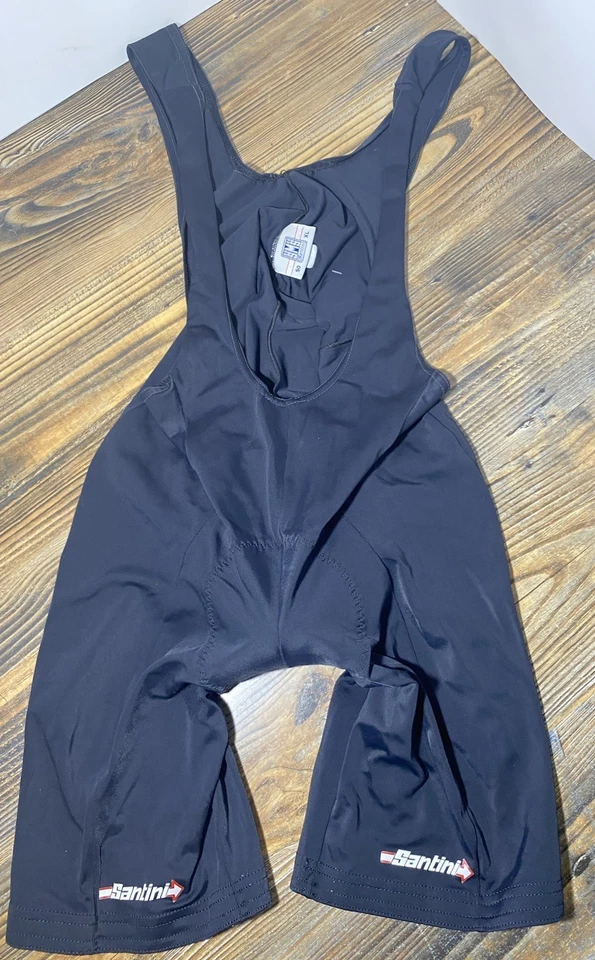 Vintage Santini SMS Cycling Bib Shorts Made Italy Bicycle Racing Padded Men XL - Image 2 of 4