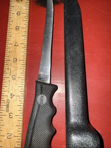 Buck Knife 123 Fish Fillet Knife Stainless Steel blade & Plastic Sheath 1994 - Picture 3 of 6