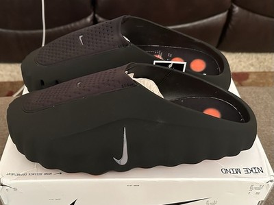 Deadstock Nike Mind 001 Slide Black Chrome Pregame Mules Size 13