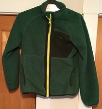 L L Bean Youth Full Zip Fleece Jacket With Smooth Fleece Lining M 10-12