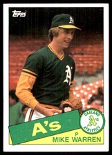 Mike Warren 1985 Topps #197 Athletics MLB READ FREE SHIPPING AutographDen