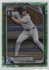 2024 Bowman Draft Chrome Lunar Glow Refractor Casey Saucke II #BDC-33 0b3