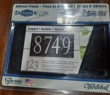 Whitehall Address Plaque Cast Aluminum No Rust 11.25" x 7.25" x 0.30"