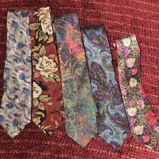 Vintage Italian Silk Tie Lot Italy Paisley Abstract Botticelli