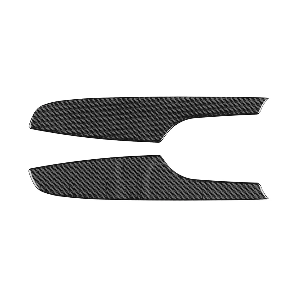 Capa painel caixa apoio de braço porta interior fibra de carbono real para Infiniti Q50 14-20 - Imagem 2 de 4