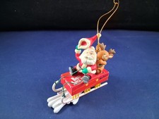 Vtg McDonald's 1996 Christmas Ornament BAKED APPLE PIE Sleigh Santa *12