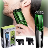 Vacuum Beard Trimmer for Men 20 Length Adjustable Rechargeable Mustache Trimmer