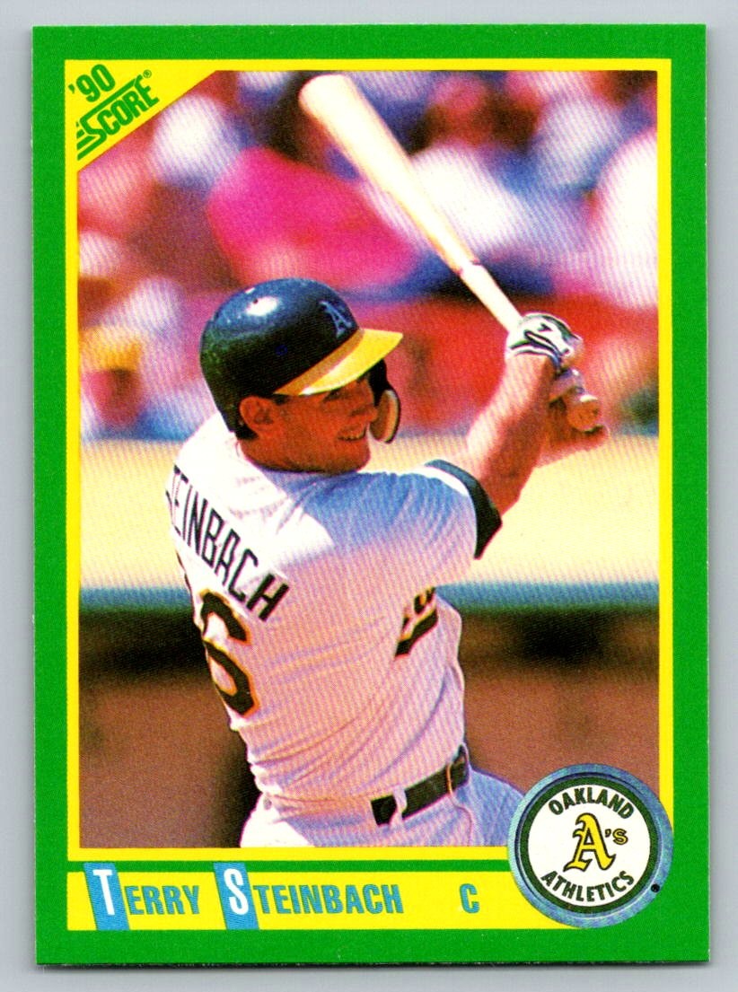 1990 Score #162 Terry Steinbach Oakland Athletics