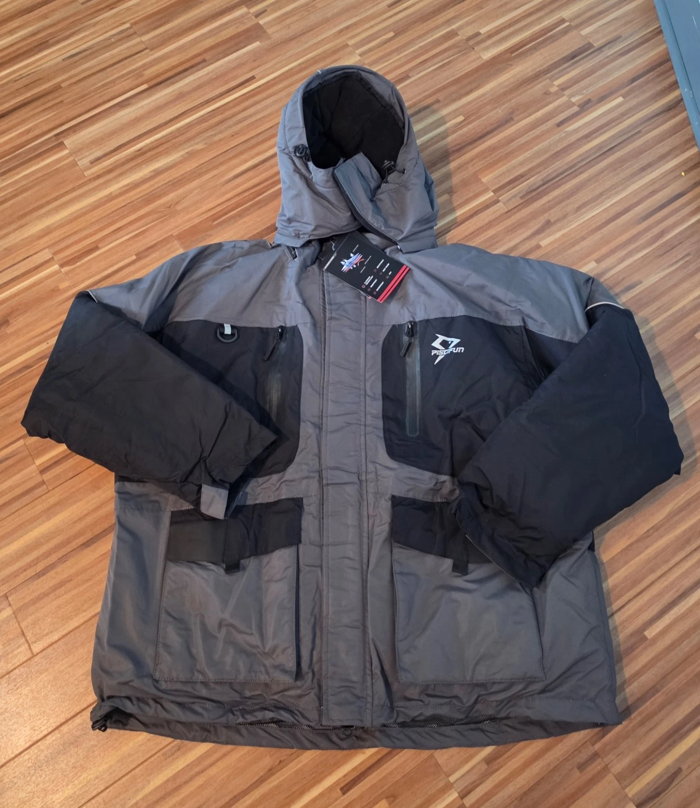 Piscifun Ice Fishing Jacket - Grey/Black - 3XL
