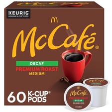 McCafe Premium Roast Decaf Coffee, Single Serve Keurig K-Cup Pods, 6 Packs of 10