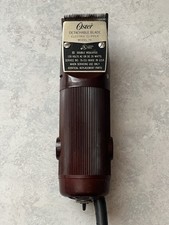 Vintage Oster Corded Electric Clippers Model 76 w/Detachable Blade - Chipped