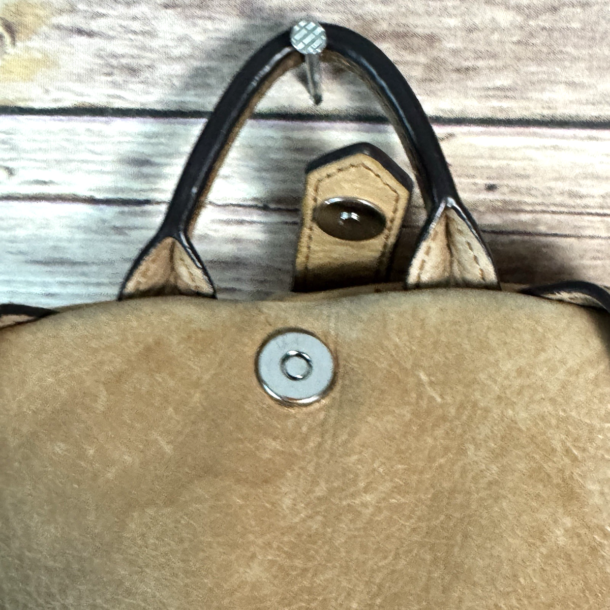Aimee Kerstenberg Tan Brown Leather Tamitha Backpack Silver  display picture 3