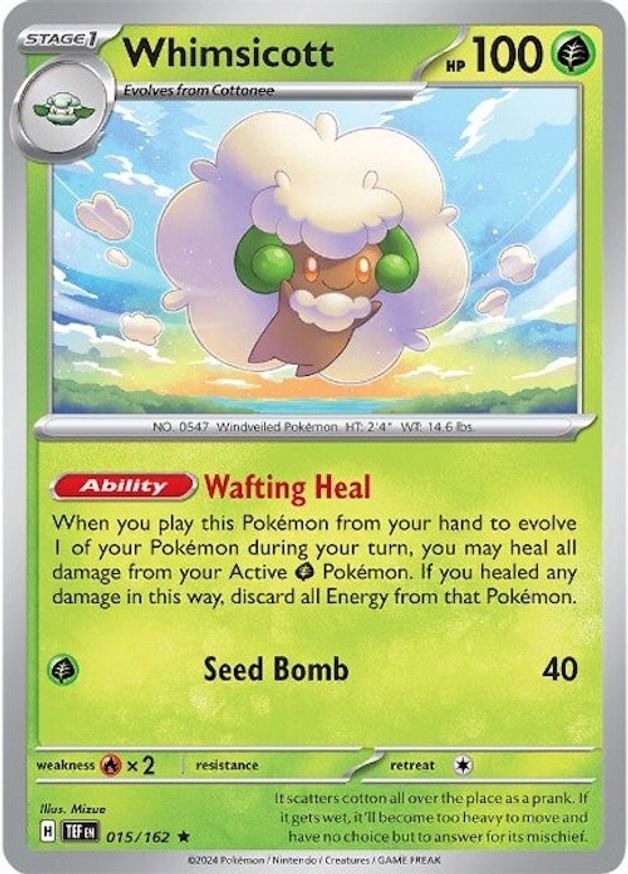 Pokemon Whimsicott (15/224) Temporal Forces LP HOLO