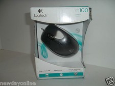 Logitech Black 2-Button Optical Mouse w/Scroll-Wheel 1000 DPI M100 910-001601