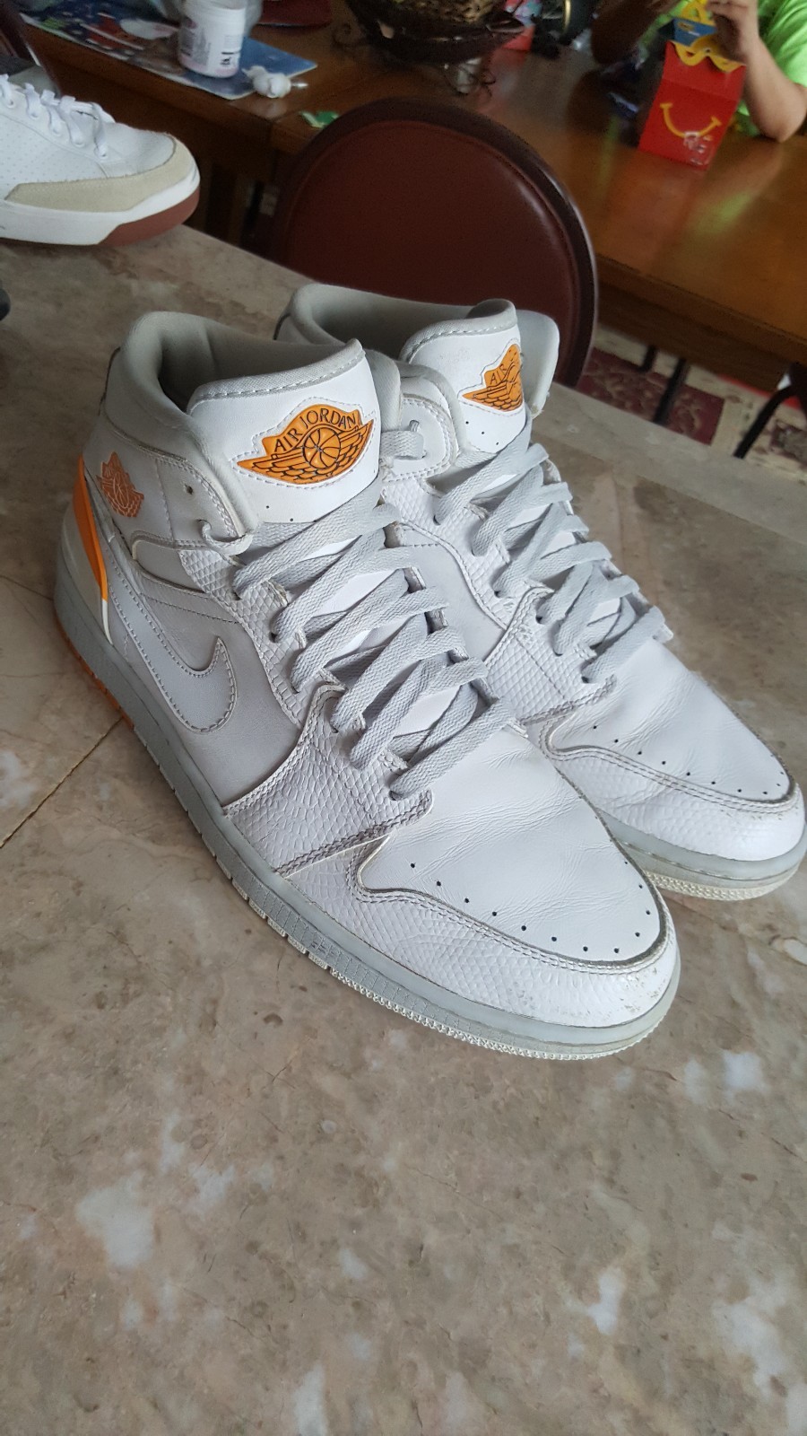 Casual wild Nike Air Jordan 1 Retro 86 White/Orange Comfortable Casual wild Nike Air Jordan 1 Retro 86 White/Orange Comfortable