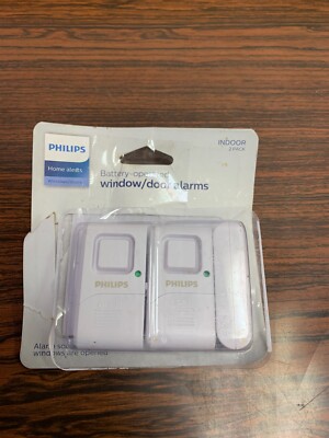 Philips Personal Security Window/Door Alarm 2 Pack Open Box Most Recent Version