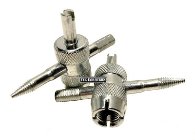 Pair of 2 - 4 Way Tire Valve Stem Core Remover / Installer Tool HEAVY DUTY