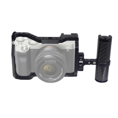 For Sony Alpha A7C Camera Cage Rig with Side Top Handle Grip Vlog Kit ARRI