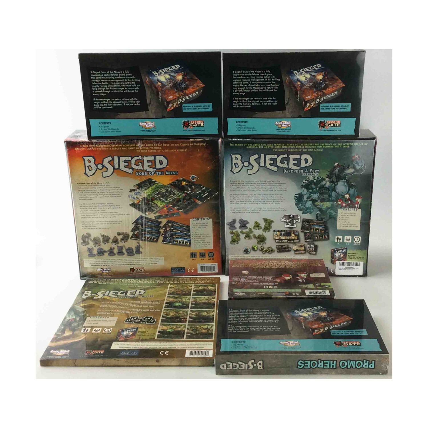 CMON Boardgame B-Sieged Collection #5 - Core Game + 4 Expansions + Extras! New
