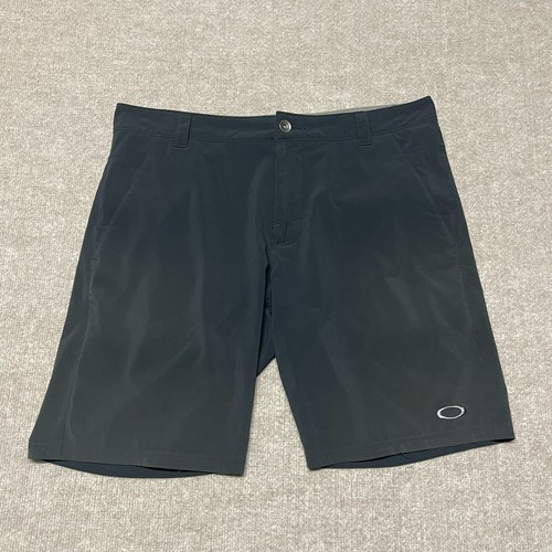 Oakley Shorts Mens 36 Black Golf Performance Stretch Flat Front Hybrid