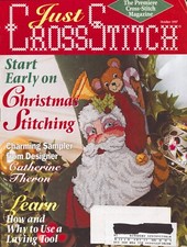 Just Cross Stitch October 1997 Magazine Christmas Stitching Charming Sampler